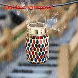 Mosaic Solar Lights Outdoor Hanging Lanterns, Rechargeable Mosaic Solar Lanterns， Outdoor Waterproof Solar Night Lights Table Lamps for Decorations - Glow-Paradise