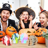 4 Pack Halloween Pop Fidget Toys, 3D Skull Squeeze Pop Bubble Stress Ball Sensory Toys for Halloween Goodie Bag Fillers, Pinata Stuffers, Gifts, Tree Decoration, Halloween Party Favors for Kids Adults - Glow-Paradise