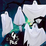 TOY Life 4 Pcs Hanging Ghosts Halloween Decorations - 25.5” Posable Halloween Ghost Decorations Outdoor Indoor - Flying Ghost Halloween - Hanging Ghost for Trees Yard - Hanging Halloween Decorations - Glow-Paradise
