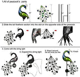 Solar Garden Lights Metal Peacock Garden Decor Waterproof Peacock Solar Stake Lights for Outdoor Patio Yard Decorations - Glow-Paradise