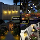 ROSHWEY Solar Lantern, 2 Pack Halloween Christmas Outdoor Lanterns with 30 LED Waterproof Garden Decor Patio Solar Lights Outdoor Decorative Backyard Solar Lanterns Outdoor Hanging ( Warm Light ) - Glow-Paradise
