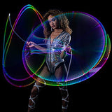 GloFX Cosmic Cable [PROGRAMMABLE LED Fiber Optic Light Cable] 6 Ft 360° Swivel 8 mm Diameter - Bright Light Up Rave Toy | EDM Flow Toy Light Painting - Glow-Paradise