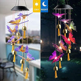 ShangTianFeng Butterfly Solar Wind Chimes Outdoor, for All Moms, for mom/Women/Grandma/Daughter/Aunt/Friend/Wife and Sister. Yard Decor,Gardening Gift, Birthday Gift, Memorial Gift - Glow-Paradise