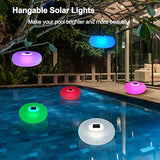 Solar Pool Lights,15" Pool Floating Lights IP68 Waterproof Light up Pool Balls, Inflatable Solar Powered Pond Lights, Color Changing LED Pool Lights That Float,Outdoor Lights for Party, Festival-2Pcs - Glow-Paradise