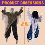 JOYIN 2 Pack Halloween Climbing Zombies Wall Decoration, 35.4’’ Halloween Climbing Dead Zombie Decoration for Halloween Haunted House Prop Decor Halloween Outdoor, Yard Decoration Halloween Holiday Party - Glow-Paradise