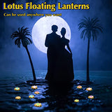 9 Pack Floating Pool Lights Lotus Flower Lantern Artificial Foam LED Lifelike Pool Lights Battery Operated Pool Lantern Pond Decoration Candles Pad (White, Colorful Light, 3.94 Inch, 5.91 Inch) - Glow-Paradise