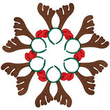 16 pcs - Christmas Reindeer Antlers Headband Deer for Holiday Kid's Party Favors - Glow-Paradise