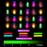 ShyLizard Glow Critters for Halloween Party Favor, Glow in The Dark Party Favors, Trick or Treat Toys for Kids, School Classroom Game Rewards with 24PCS Glow Critters and 48PCS Mini Glow Sticks - Glow-Paradise