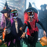 2PACK Halloween Purge Masks Halloween Scary Mask Led Light Up Masks for Festival Cosplay. - Glow-Paradise