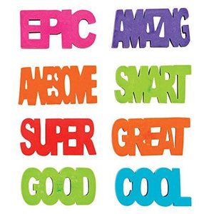Positive Attitude Erasers for Kids (Pack of 24) - Glow-Paradise