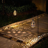 RUILAIYA Hanging Solar Lights Outdoor Garden Boho LED Flower Waterproof Decorative Metal Light for Porch Garden Outdoor (1 Pack) - Glow-Paradise