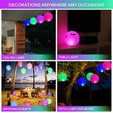 HAPIKAY Solar Floating Pool Lights - 14 Inch Inflatable and Waterproof LED Color Changing Light Orbs- Floats or Hang in Pool, Garden, Backyard, Patio, Party (1, English) - Glow-Paradise