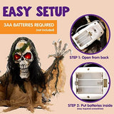 JOYIN Halloween Decoration Animated Zombie Groundbreaker, Light-up Skeleton Zombie Groundbreaker Prop with Creepy Sound for Halloween Outdoor, Lawn, Yard, Patio Decoration, Haunted House Decorationsc - Glow-Paradise