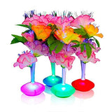 Fiber Optic LED Flower Centerpieces (Set of 12) Light Up Centerpieces for Tables - Glow-Paradise