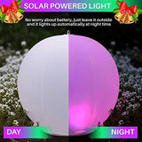 HAPIKAY Solar Floating Pool Lights - 14 Inch Inflatable and Waterproof LED Color Changing Light Orbs- Floats or Hang in Pool, Garden, Backyard, Patio, Party (1, English) - Glow-Paradise