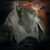 JOYIN Halloween 67" Hanging Light-Up Grim Reaper Outdoor Decoration, Halloween Skeleton Grim Reaper for Haunted House Prop Décor - Glow-Paradise
