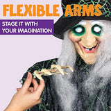 35.3" Halloween Hanging Wicked Witch Decoration (3 Packs), Halloween Hanging Witch Prop Decor for Lawn, Outdoor and Indoor Decorations - Glow-Paradise