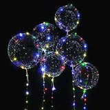 LED Light Up Bobo Baloons 10 Pack,20 Inches Clear Balloons 15 pcs for Helium Tank for Balloons at Home, Glow Bubble Ballons for Christmas Wedding Birthday Halloween Party Decoration - Glow-Paradise