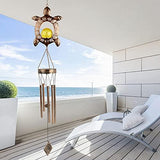 Sea Turtle Glass Ball Solar Wind Chimes, for Women, Birthday Gifts for mom, Grandma Gifts,Gifts for Sister in Law Daughter Gifts,Gardening Gifts,Yard Decorations,Outdoor Decor - Glow-Paradise