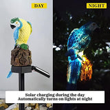 Garden Solar Light Outdoor Decor, Resin Parrot Solar LED Light for Outdoor, Animal Waterproof Light for Flower Fence Lawn Passage Walkway Courtyard Party Decoration, Blue Parrot - Glow-Paradise