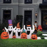 DECORLIFE 8 FT Halloween Inflatables, Pumpkin and Ghost, Halloween Outdoor Decoration with Built-in LED Lights, Blow Up Halloween Decoration for Yard, Lawn, Garden Décor - Glow-Paradise