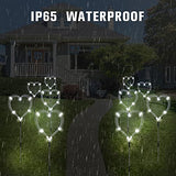 6 Pack Outdoor Solar Garden Lights, Solar Firework Lights,120 LED Waterproof Solar Lamps Decorative, Fireworks Lamp, 8 Modes Landscape Lights with Remote for Pathway Backyard Walkway Patio(Cool White) - Glow-Paradise