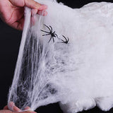 1400 sqft Halloween Spider Webs Decorations with 150 Extra Fake Spiders, Super Stretchy Cobwebs for Halloween decor Indoor and Outdoor - Glow-Paradise