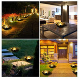 Huaxu Solar Lights Outdoor Garden, Crackle Globe Glass Lotus Decoration, Waterproof LED Metal Flower Lights for Patio,Lawn,Walkway,Tabletop,Ground - Glow-Paradise