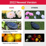 Cmskokm Outdoor Solar Garden Light Yard Decor Garden Garden Decor Solar Flower Lamp Bigger Peony Flower Head Bigger Solar Panel Waterproof Solar Decorative Light for Garden Patio (3 per Box) - Glow-Paradise