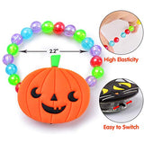 Coluans Halloween LED Bracelets 10 Pack Halloween Party Favors for Kids Halloween Trick Or Treat Goodies Beaded Flashing Bracelets Light Up Bracelets Glow in the Dark Party Favors - Glow-Paradise