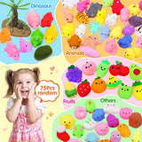 75 pcs - Mochi Squishy Toy Party Favors for Kid Animal Squishes Stress Relief Toy Kawaii Mini Squishies Classroom Prizes Halloween Squishy Goodie Bag Fillers for Boy Girl Random - Glow-Paradise