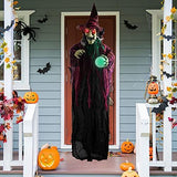 JOYIN 70.8" Halloween Hanging Witch Decoration, Animated Creepy Witch with LED Eyes and Sound for Halloween Outdoor,Lawn, Yard, Patio Decoration, Halloween Haunted House Party Decorations - Glow-Paradise