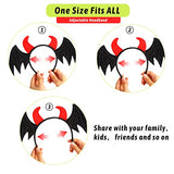 CCINEE 6 Pack Halloween Headbands Assorted Halloween Element Costume Headbands Eyeball Bat Spider Ghost Pumpkin Head Wears for Halloween Party Supply Cosplay Decoration - Glow-Paradise
