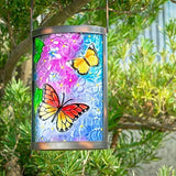 MUMTOP Hanging Solar Lantern Outdoor Waterproof LED Solar Lights Butterfly Decorative Solar Lanterns Tabletop Lamp for Outdoor Patio Garden Yard Decor - Glow-Paradise