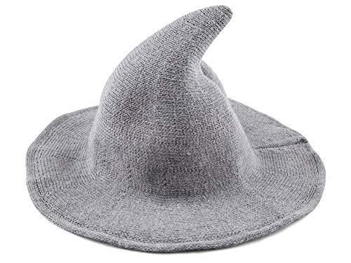 Edoneery Halloween Witch Hat for Women Wide Brim Foldable Pointed Cap for Halloween Party Costume Accessory - Glow-Paradise