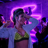 Roiciao Light up Bikini Led Bra Wire Free, Waterproof, Size M Black - Glow-Paradise