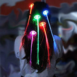 Topist LED Lights Hair, 12 Light-Up Fiber Optic LED Hair Barrettes Party Favors for Party, Bar Dancing Hairpin, Hair Clip, Multicolor Flash Barrettes Clip Braid, 12 Pack - Glow-Paradise
