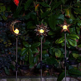 Tryme Solar Lights Outdoor Garden Decorations Sun Moon Star Stake Light Decorative Waterproof Warm White LED Yard Decor for Pathway Lawn Patio Courtyard Backyard - Glow-Paradise