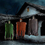 3 Huge Halloween Decoration 36" Hanging Skeleton, Ghosts, Grim Reapers for Indoor and Outdoor Decor. - Glow-Paradise