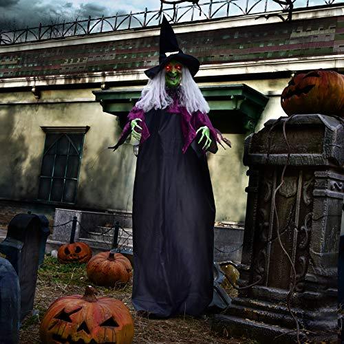 FUN LITTLE TOYS 79 Inches Halloween Hanging Animated Witch Eyes Bright, Indoor Outdoor Halloween Decoration, Halloween Decor Prop, Outdoor Hanging Decorations - Glow-Paradise