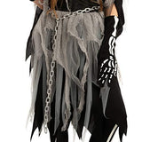 Grim Reaper Girl Costume Glow in the dark for Halloween (Small (5-7 yr)) - Glow-Paradise