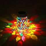 Mosaic Solar Lights Outdoor Hanging Lanterns, Rechargeable Mosaic Solar Lanterns， Outdoor Waterproof Solar Night Lights Table Lamps for Decorations - Glow-Paradise