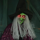 FUN LITTLE TOYS 79 Inches Halloween Hanging Animated Witch Eyes Bright, Indoor Outdoor Halloween Decoration, Halloween Decor Prop, Outdoor Hanging Decorations - Glow-Paradise