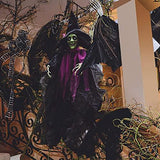 FUN LITTLE TOYS 44.4 Inches Halloween Hanging Animated Witch Eyes Bright, Outdoor Halloween Party Decoration, Halloween Hanging Decorations, Outdoor/Indoor, Lawn Decor - Glow-Paradise