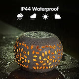 Solar Table Lantern Outdoor Waterproof- Dancing Flickering Flame Solar Powered LED Light，White Metal Desktop Decorative Lamp Auto On/Off Lighting Dusk to Dawn for Indoor Desk Patio Garden Pathway Yard - Glow-Paradise