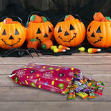 JOYIN 120 PCS Halloween Plastic Treat Bags, Halloween Trick-or-Treat Candy Bags, Goodie Gift Bags for Halloween Party Favors Party Supplies - Glow-Paradise