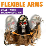JOYIN Halloween Decoration Animated Zombie Groundbreaker, Light-up Skeleton Zombie Groundbreaker Prop with Creepy Sound for Halloween Outdoor, Lawn, Yard, Patio Decoration, Haunted House Decorationsc - Glow-Paradise
