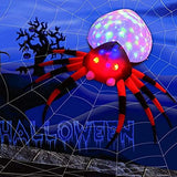 GOOSH 8 FT Width Halloween Inflatables Outdoor Spider with Magic Light, Blow Up Yard Decoration Clearance with LED Lights Built-in for Holiday/Party/Yard/Garden - Glow-Paradise