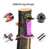 Crashing Witches into Tree Outdoor Halloween Decorations, 47“ Hanging Crashed Witch Outdoor Tree Door Column Porch Haunted Décor - Glow-Paradise