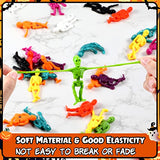 72 PCS Halloween Stretchy Skeleton Toys, Halloween Party Favors for Kids, Halloween Stretchy Toys Set, Halloween Goody Bag Fillers, Treat Bag Stuffers, Pinata Fillers, Sticky Toys for Trick or Treat Parties Classroom Rewards - Glow-Paradise
